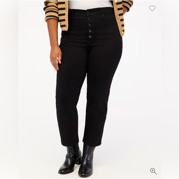 J. Crew Factory Denim - NWT J. Crew Black stovepipe straight leg jean stretch five button size 35